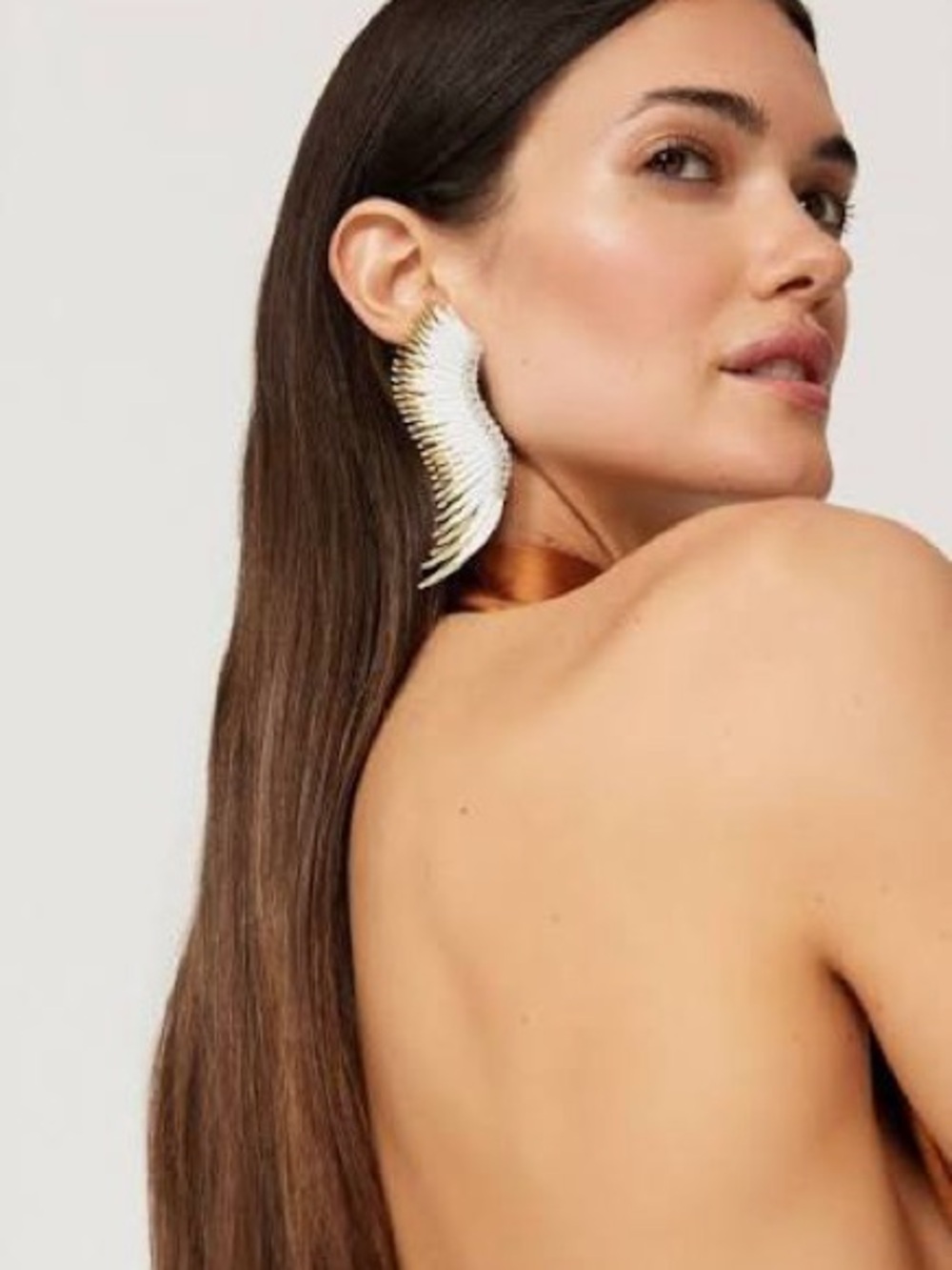 Mignonne Gavigan White and Gold Madeline Earrings - Picture 2 of 2